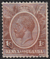 KENYA UGANDA TANGANYIKA    SCOTT NO 18     USED     YEAR  1922 - Kenya & Uganda