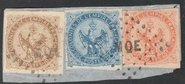 Colonies Générales Yvert 3/5 Oblit. 3 Couleurs Sur Fragment (numéro Du Lot KA43) - Eagle And Crown