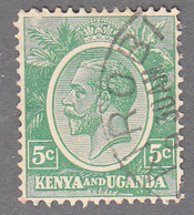 KENYA UGANDA TANGANYIKA    SCOTT NO 20     USED     YEAR  1922 - Kenya & Ouganda