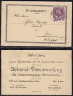 Österreich Austria 1913 Drucksache Printed Matter Postcard Local Use OBERHOLLABRUNN Hollabrunn - Storia Postale