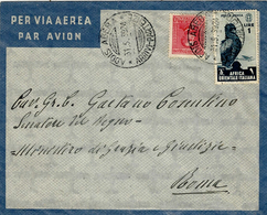 1939- Enveloppe Par Avion D'ADDIS ABEBA  Affr. à 1,75 Lit Pour Roma - Ostafrika