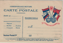 Ungebrauchte Ganzsache Entier - Correspondance Des Armees - Flaggen Der Alliierten - Union Fair La Force - Guerre (timbres De)