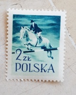 POLOGNE Chevaux, Cheval, Horse, Caballo, Hippisme, Saut D'obstacles. 1 Valeur Neuve.  Adherence - Horses