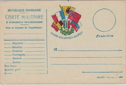 Ungebrauchte Ganzsache Entier - Correspondance Des Armees - Flaggen Der Alliierten - Depose 3300 - Francobolli Di Guerra