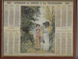 .1913 - Calendriers Des Postes Et Des Télégraphes - Avec Son Cadre - Grossformat : 1901-20