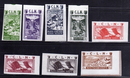 CLN AOSTA 1944 SOGGETTI VARI SERIE COMPLETA NON DENTELLATA COMPLETE SET IMPERF. MNH - National Liberation Committee (CLN)