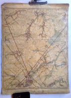 Delcampe - Situation 1865 CARTE D ETAT MAJOR 40/6 Entoilée GEMBLOUX ERNAGE WALHAIN ST-PAUL SAUVENIERE TOURINNES PERBAIS ORBAIS S501 - Gembloux