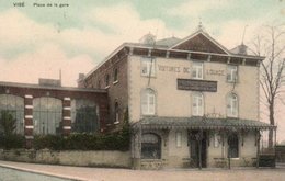 Visé  Place De La Gare Carte Colorisée Circulé En1910 - Visé