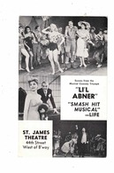 NEW YORK CITY, New York, USA, "LI'L ABNER" Smash Hit Musical, St. James Theater, Prices, Old Advertising Postcard - Lugares Y Plazas