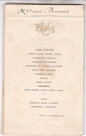 NIMES 1919 / MENU DE MR ANDRE DUMAS - Menus