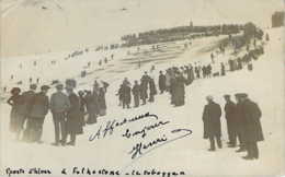 Grande Bretagne England Toboggan Skiing Sled  FOLKESTONE Winter  Sports Carte Photo Sports D'Hiver - Folkestone