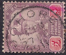 Malaya Johore 1910 KGV 4ct Purp & Carm Pmk 1911 Used Wmk Horiz SG 81a ( E127 ) - Johore