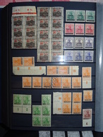 SAAR SAARGEBIET AVEC SURCHARGE EN BANDE, PAIRE, VARIETE, MILLESIME LOT DE 132 TIMBRES NEUF SANS GOMME ET OBLITERES (C.B) - Collections, Lots & Séries