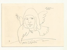 CARTE POSTALE  DESSIN DE PICASSO  YOURI GAGARINE  EDITION CERCLE D'ART  1961 - Autres & Non Classés