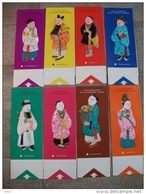 Lot 8 Personnages Carton Tissu Costumes Immortels Mythologie Chinoise Chine Couture Mode - Théâtre & Déguisements