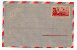 1948 YUGOSLAVIA, 5 DINAR, WORKERS, AIRMAIL STATIONERY COVER, MINT - Luftpost