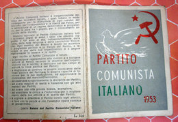 TESSERA PARTITO COMUNISTA ITALIANO 1953 - Cartes De Membre