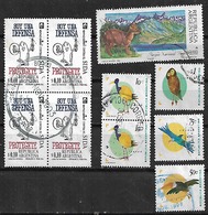 1990-5 Argentina Fauna Parques Nac. Pajaros-protejete 10v.pareja Y Cuadro - Oblitérés