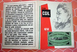 TESSERA CGIL  1959 - Mitgliedskarten