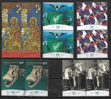 2007-13 Argentina Navidad-museos Fosiles Mariposas 10v.parejas - Used Stamps