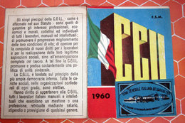 TESSERA CGIL  1960 TORINO - Cartes De Membre