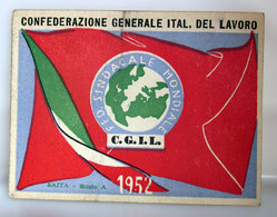 TESSERA CGIL FERROTRANVIERI TORINO 1952 - Tessere Associative