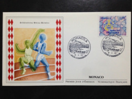 Monaco, Uncirculated FDC, SPORTS, Special Olympics, 1995 - Covers & Documents