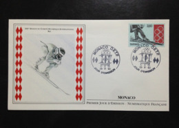 Monaco, Uncirculated FDC, SPORTS, SKI, 1993 - Storia Postale