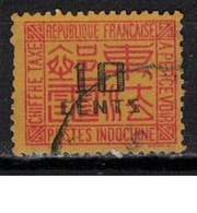 INDOCHINE        N°  YVERT   :    TAXE   67       OBLITERE       ( O B   6 / 42 ) - Timbres-taxe