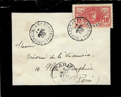 1909- Enveloppe De Deuil Affr. 10 C  De CONAKRY Pour Paris - Cartas & Documentos