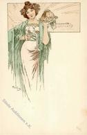 Mucha, Alfons Lady Holds Plate Of Food Design For Menu I-II - Mucha, Alphonse