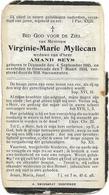 Doodsprentje  *  Myllecan Virginie-Marie  (° Dixmude 1845  /  + Oostende  1924)  X Seys Amand - Religión & Esoterismo