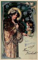 Weihnachten Jugendstil Präge-Karte 1905 I-II Noel Art Nouveau - Otros & Sin Clasificación