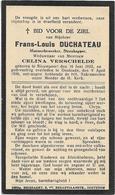 Doodsprentje  *  Duchateau Frans-Louis  (° Nieuwpoort 1863  / + Oostende 1936)  X Verschelde Celina (Marmerbewerker) - Religion & Esotérisme