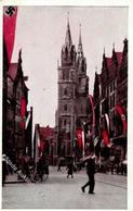 REICHSPARTEITAG NÜRNBERG WK II - Seltene Flaggenschuckkarte -Königstrasse- S-o 1934 Marke Entfernt I-II - Guerra 1939-45