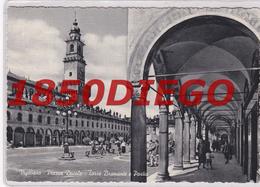 VIGEVANO - PIAZZA DUCALE - TORRE BRAMANTE E PORTICI F/GRANDE VIAGGIATA 1954 - Vigevano