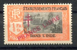 RC 17326 INDE FRANÇAISE COTE 150€ N° 162 VARIÉTÉ SURCHARGE FRANCE LIBRE " PRANCE "  NEUF ** TB MNH VF - Unused Stamps