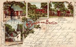 Berlin (1000) Schiessstände In Der Hasenhaide Kantine Wache Lithographie 1903 II (Ecken Abgestossen, Stauchung) - Otros & Sin Clasificación