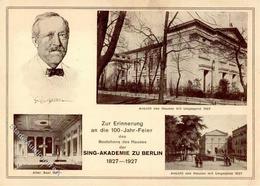 Berlin (1000) Zur Erinnerung An Die 100 Jahr-Feier Der Sing-Akademie  I - Otros & Sin Clasificación