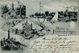 Berlin Friedrichshagen (1000) Rathaus Müggelschloss Mondschein 1900 I - Otros & Sin Clasificación