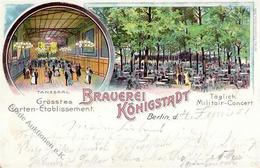 Berlin Mitte (1000) Brauerei Königstadt Lithographie 1901 I- - Otros & Sin Clasificación