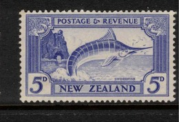 NZ 1935 5d Swordfish P13-14x13.5 SG 563 HM ZZ115 - Unused Stamps