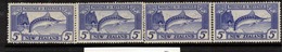 NZ 1935 5d Striped Marlin Wmk Multiple Shades (4) SG 584c HM #BIR198 - Unused Stamps