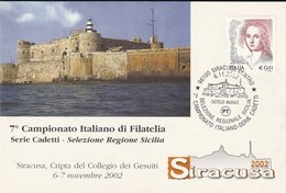 Tematica - Siracusa 2002 - 7° Campionato Italiano  Serie Cadetti - Selez. Regionale - - Bourses & Salons De Collections