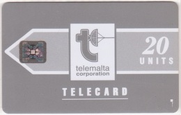 356/ Malta; P4. Telemalta Logo - Long Antenna, 20 Ut., SC4, Without CN - Malte