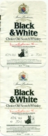 2 Etiketten / étiquettes Différentes Whisky Black & White 1984 + 1986 - Whisky