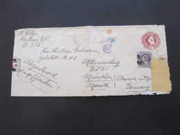 USA 1920 Registered Letter / GA Umschlag Rückseitig Mit 10x American Red Cross Marke Merry Christmas - Brieven En Documenten