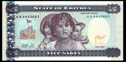 # # # Banknote Eritrea 5 Nakfa UNC # # # - Erythrée
