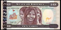 # # # Banknote Eritrea 10 Nakfa UNC # # # - Erythrée