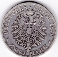 2 Marks 1876 B TTB - 2, 3 & 5 Mark Silver